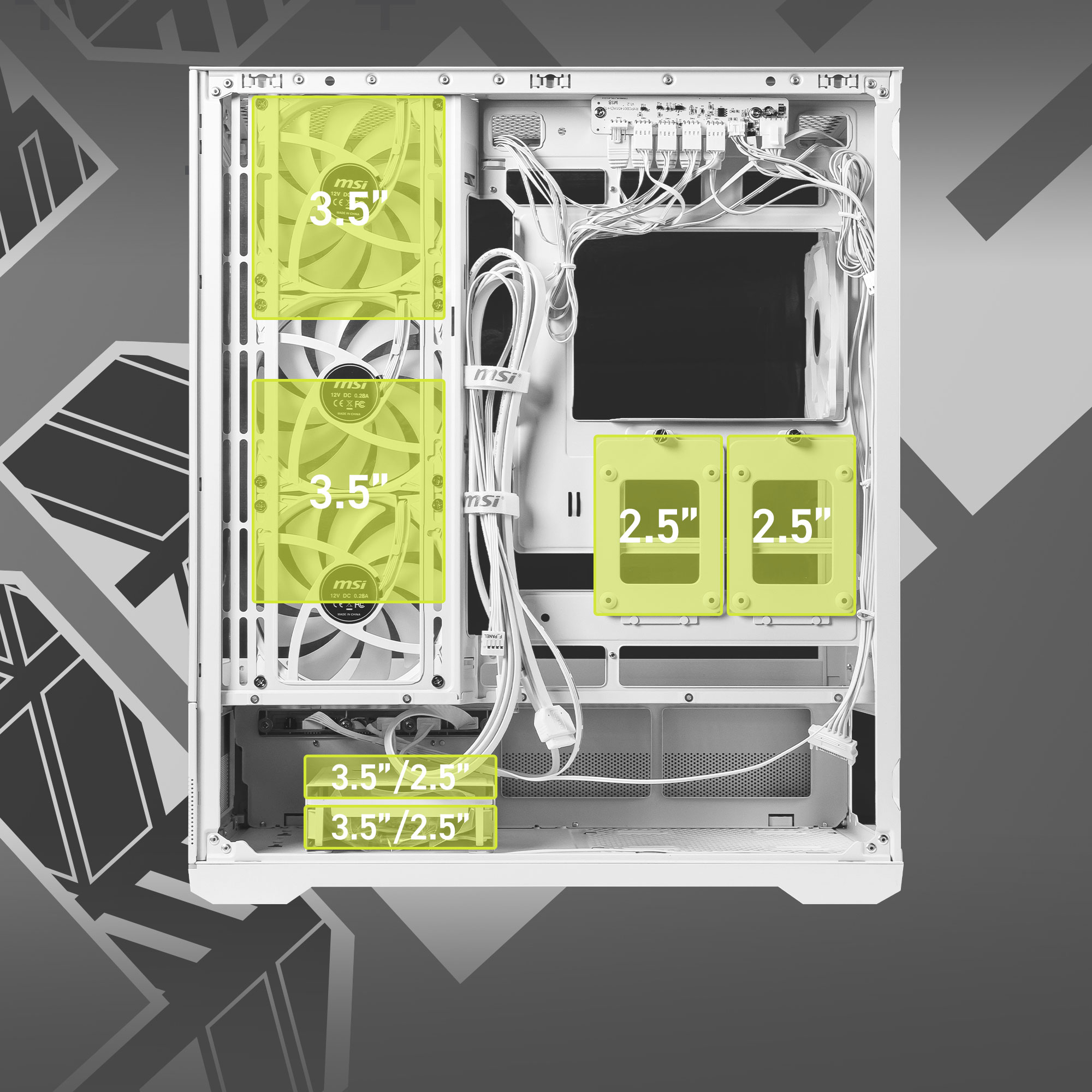 MSI MAG PANO 110R PZ WHITE Computer Case